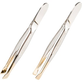 ملقط حواجب ذهبي